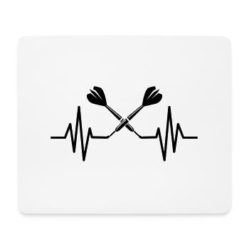 Logo de fléchettes - Tapis de souris (format paysage) - blanc - Devant