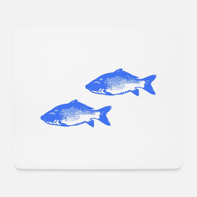 Fische - Mousepad (Querformat) - Weiß
