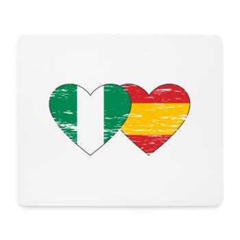 Nigeria Espagne Drapeau Coeur Utilisé - Tapis de souris (format paysage) - blanc - Devant