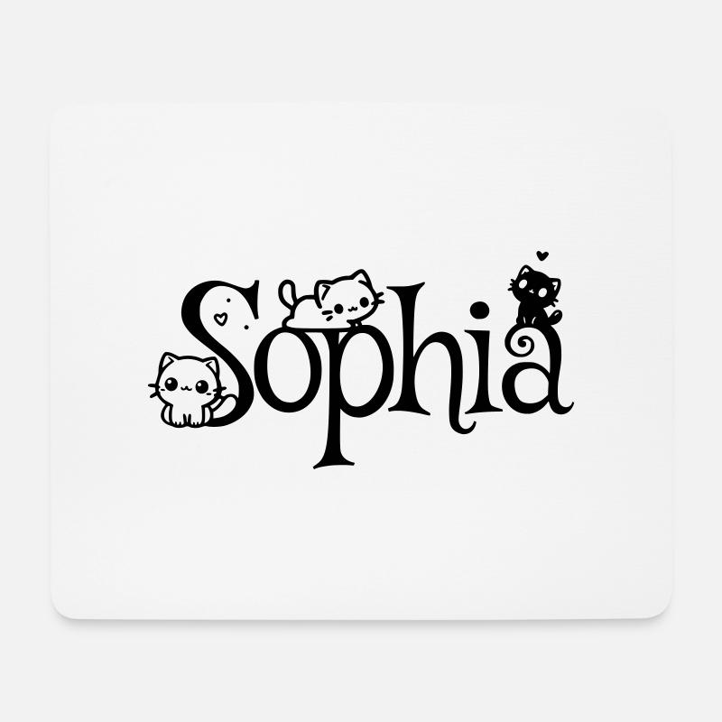 Sophia Name Vorname Kätzchenname - Mousepad (Querformat) - Weiß