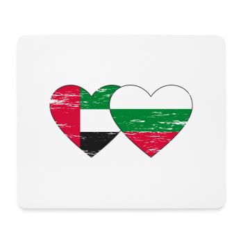 Émirats arabes unis Bulgarie Drapeau Coeur - Tapis de souris (format paysage) - blanc - Devant