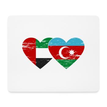 Vereinigte Arabische Emirate Azerbaycan Flagge - Mousepad (Querformat) - Weiß - Vorne