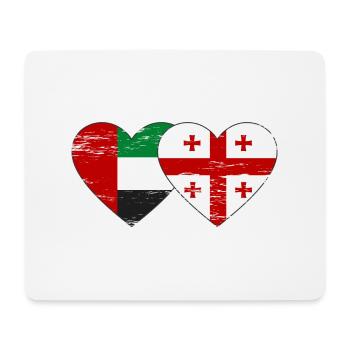 Vereinigte Arabische Emirate Georgien Flagge - Mousepad (Querformat) - Weiß - Vorne