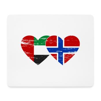 United Arab Emirates Norway Flag - Mouse Pad (horizontal) - white - Front