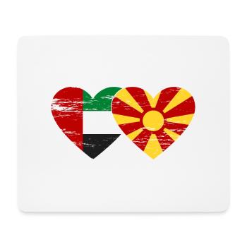 Vereinigte Arabische Emirate Mazedonien Flagge - Mousepad (Querformat) - Weiß - Vorne