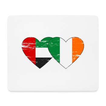 Vereinigte Arabische Emirate Irland Flagge Herz - Mousepad (Querformat) - Weiß - Vorne