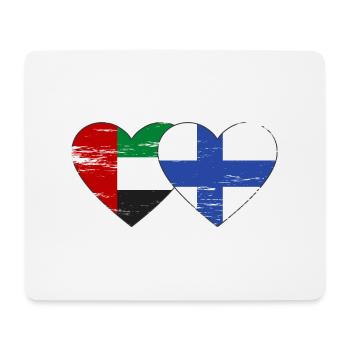 Vereinigte Arabische Emirate Finnland Flagge Herz - Mousepad (Querformat) - Weiß - Vorne