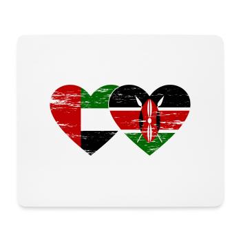 Vereinigte Arabische Emirate Kenia Flagge Herz - Mousepad (Querformat) - Weiß - Vorne
