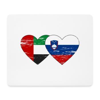 Vereinigte Arabische Emirate Slowenien Flagge Herz - Mousepad (Querformat) - Weiß - Vorne