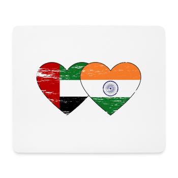 Vereinigte Arabische Emirate Indien Flagge Herz - Mousepad (Querformat) - Weiß - Vorne