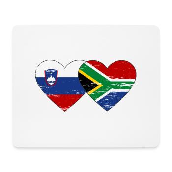Slowenien Südafrika Flagge Herz used - Mousepad (Querformat) - Weiß - Vorne