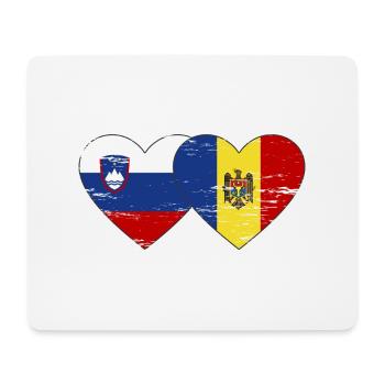 Slowenien Moldau Flagge Herz used - Mousepad (Querformat) - Weiß - Vorne