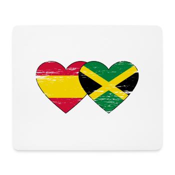 Spanien Jamaika Flagge Herz used - Mousepad (Querformat) - Weiß - Vorne