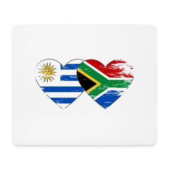 Uruguay Südafrika Flagge Herz used - Mousepad (Querformat) - Weiß - Vorne