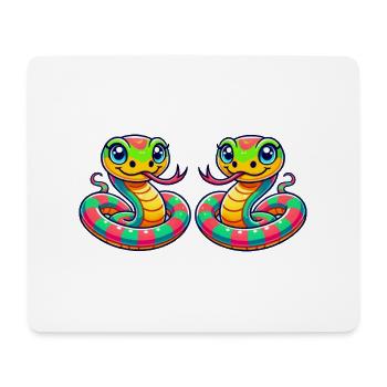 schlange 2 - Mousepad (Querformat) - Weiß - Vorne