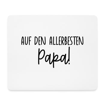 Papa Papa Père Fille Fils Fête des Pères Chemise Homme - Tapis de souris (format paysage) - blanc - Devant