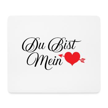 Du bist mein Herz - Mousepad (Querformat) - Weiß - Vorne
