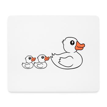 3 Ducks Family Mom Mom Two Kids Baby Dad - Mouse Pad (horizontal) - white - Front
