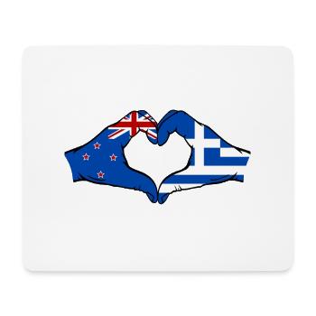 Neuseeland Griechenland Flagge Haende Herzform - Mousepad (Querformat) - Weiß - Vorne