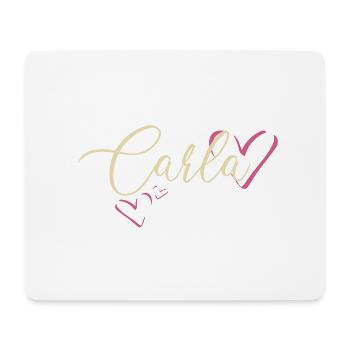 Carla Surname First name Calligraphy Heart - Mouse Pad (horizontal) - white - Front