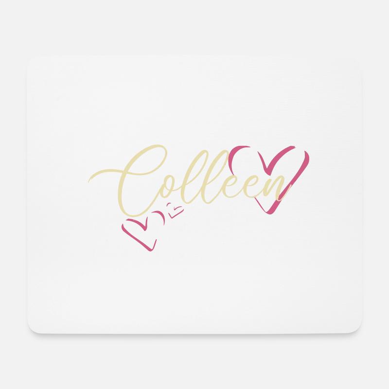 Colleen Name Vorname Kalligrafieherz - Mousepad (Querformat) - Weiß