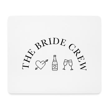 The Bride Crew- Herz, Sekt, Glas - Mousepad (Querformat) - Weiß - Vorne