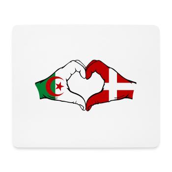 Algérie Danemark Drapeau Mains Coeur Forme - Tapis de souris (format paysage) - blanc - Devant