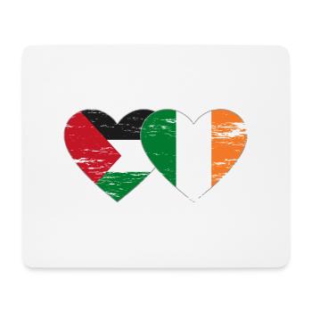 Palestine Irlande Drapeau Coeur Utilisé - Tapis de souris (format paysage) - blanc - Devant