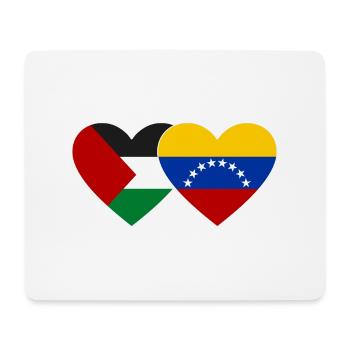 Palestine Venezuela Drapeau Coeur - Tapis de souris (format paysage) - blanc - Devant