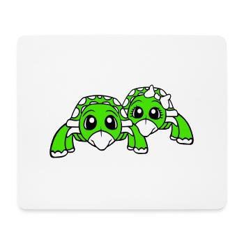 2 Turtles Couple In Love Man Woman Love - Mouse Pad (horizontal) - white - Front