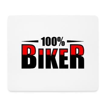 Biker Motorradfahrer - Mousepad (Querformat) - Weiß - Vorne