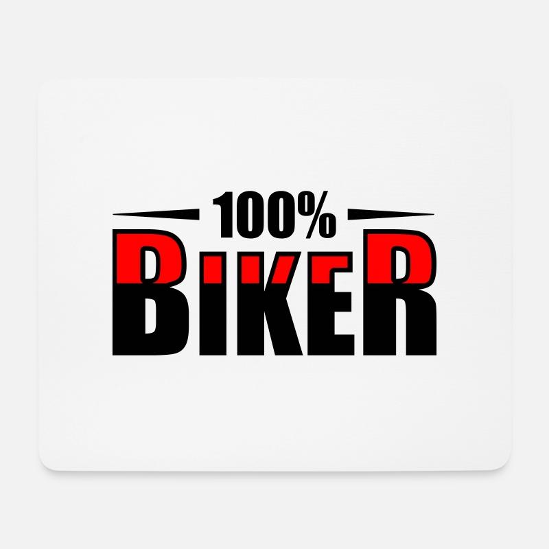 Motard Motard - Tapis de souris (format paysage) - blanc