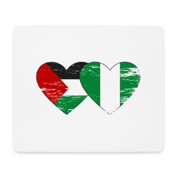 Drapeau de la Palestine et du Nigeria utilisé - Tapis de souris (format paysage) - blanc - Devant