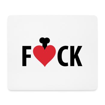 F2CK - Mousepad (Querformat) - Weiß - Vorne