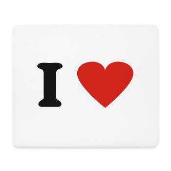 I Love - Mouse Pad (horizontal) - white - Front