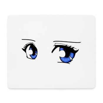 manga eyes - Mouse Pad (horizontal) - white - Front