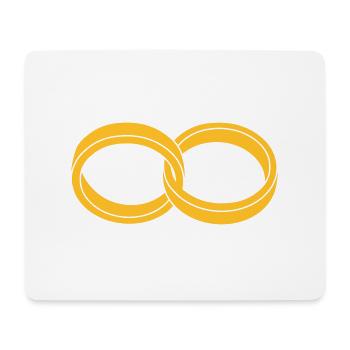 wedding rings - Tapis de souris (format paysage) - blanc - Devant