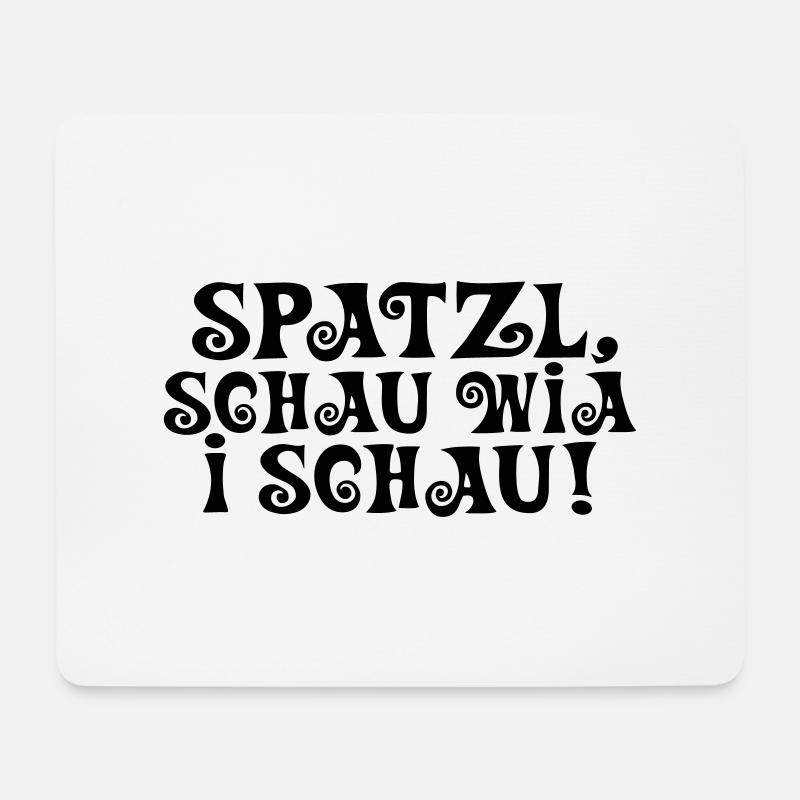 Spatzl Schau! - Mousepad (Querformat) - Weiß