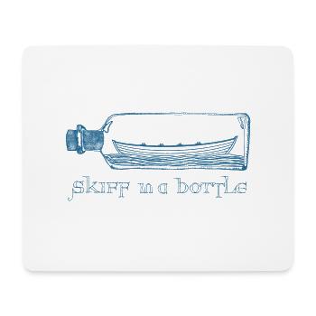 skiff in a bottle - Mouse Pad (horizontal) - white - Front