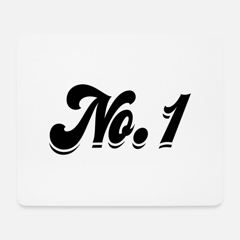 No. 1 - Mousepad (Querformat) - Weiß