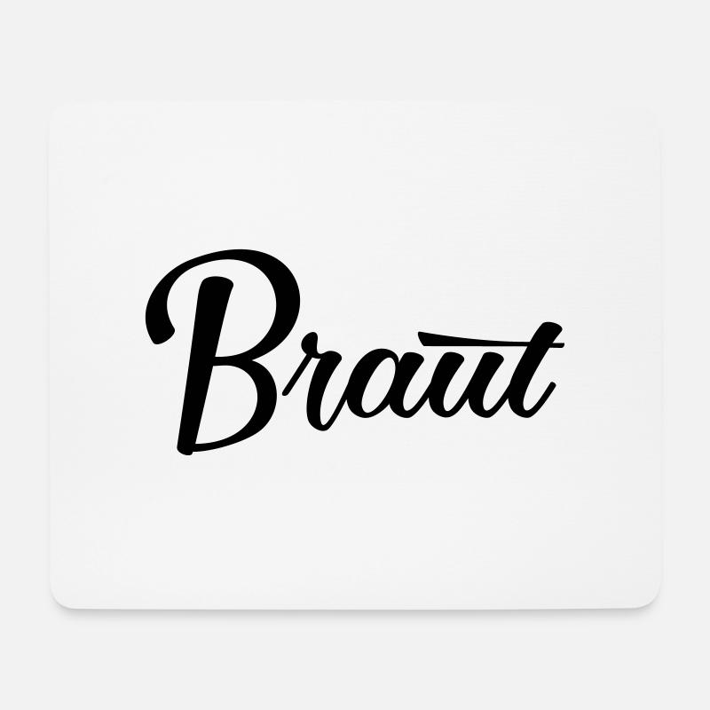 Braut Bride JGA Hochzeit stag do Polterabend - Mousepad (Querformat) - Weiß