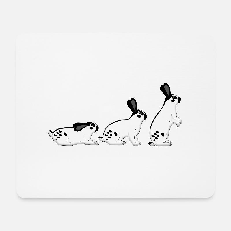 Riesenschecke liegt sitzt - Mousepad (Querformat) - Weiß