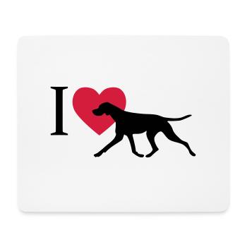 I love Pointer - Mouse Pad (horizontal) - white - Front
