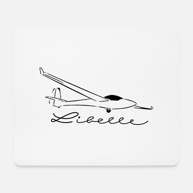 libelle_winglets - Mousepad (Querformat) - Weiß