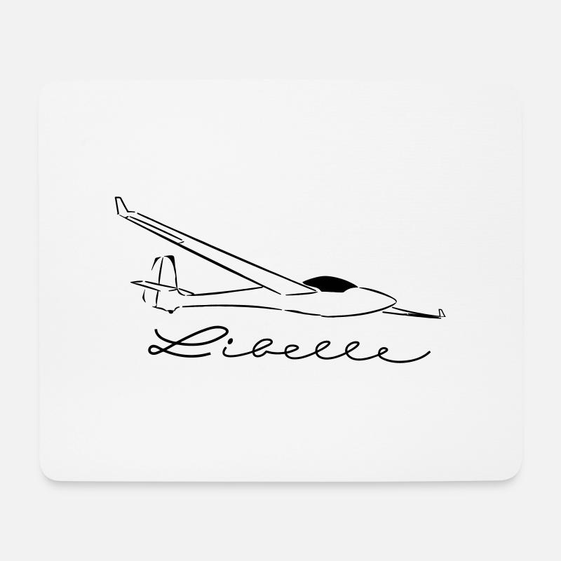 libelle_winglets_ohne_fah - Mousepad (Querformat) - Weiß