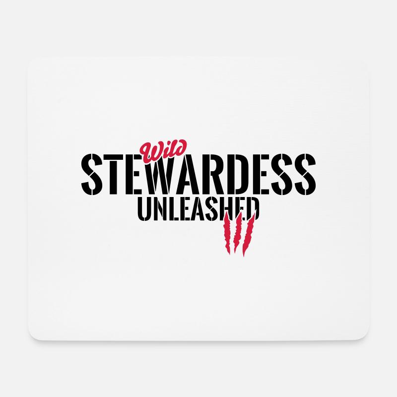 Wild stewardess unleashed - Mouse Pad (horizontal) - white