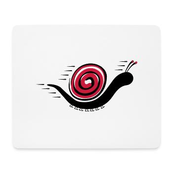 Rennschnecke - Tapis de souris (format paysage) - blanc - Devant
