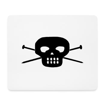 Knit Skull - Mousepad (Querformat) - Weiß - Vorne