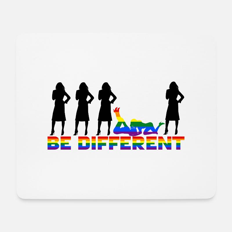 Gay - Women - Be different - EN - Mousepad (Querformat) - Weiß