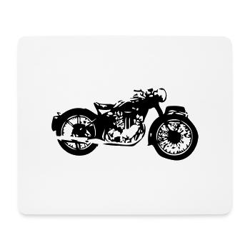 vieille moto2 - Tapis de souris (format paysage) - blanc - Devant
